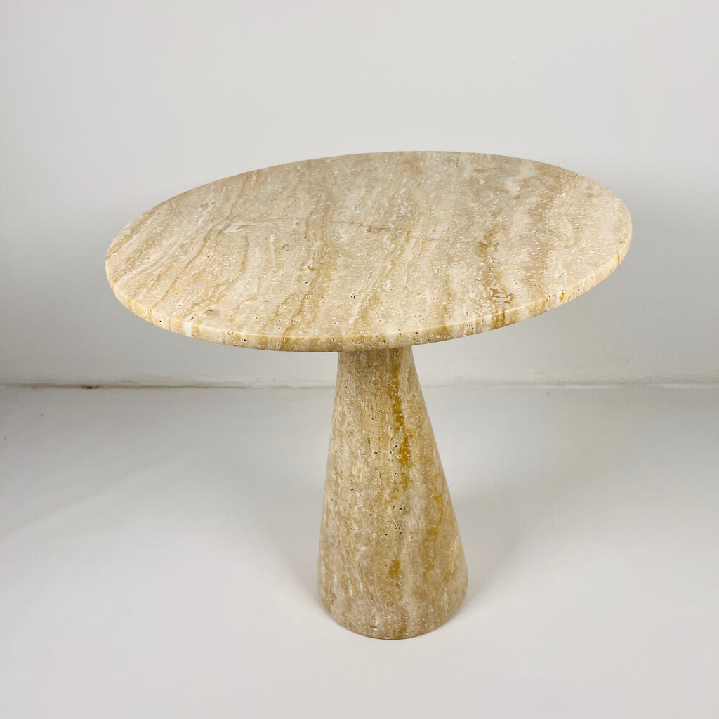 Travertine Side Table