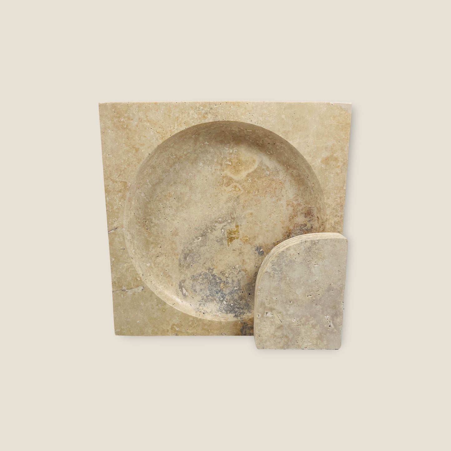 Eclipse Table Lamp - Travertine