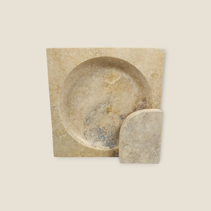Eclipse Table Lamp - Travertine