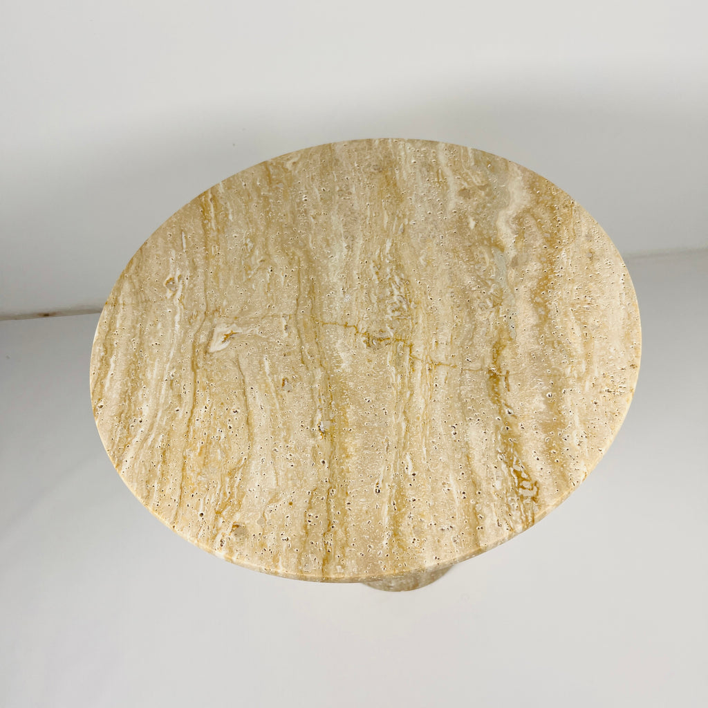 Travertine Side Table