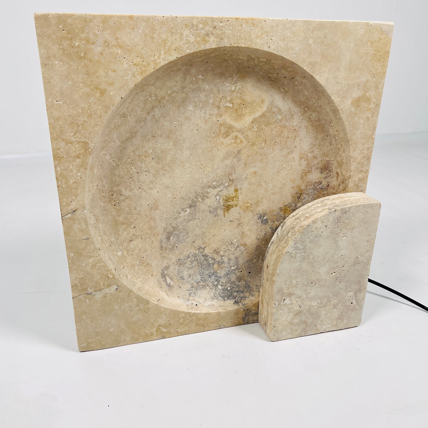 Eclipse Table Lamp - Travertine