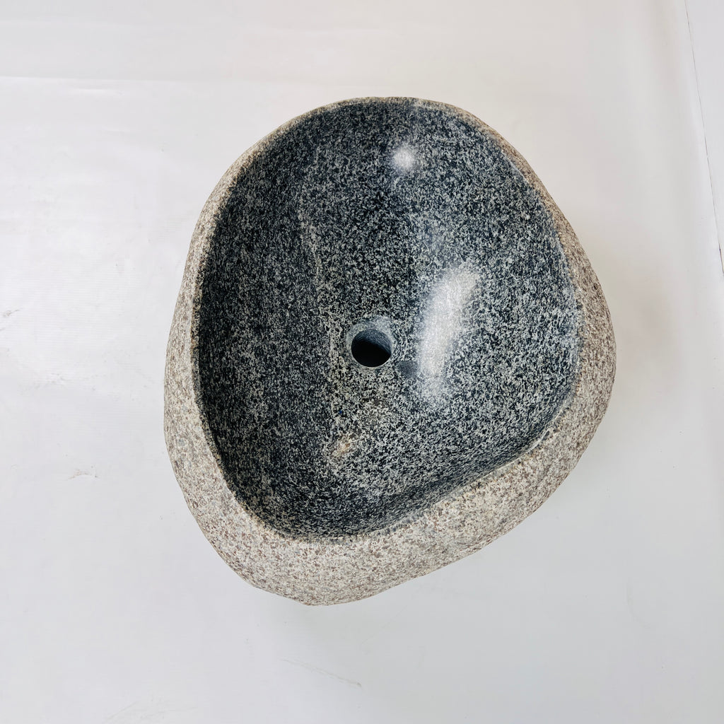 Black Speckled Sand River Stone Sink