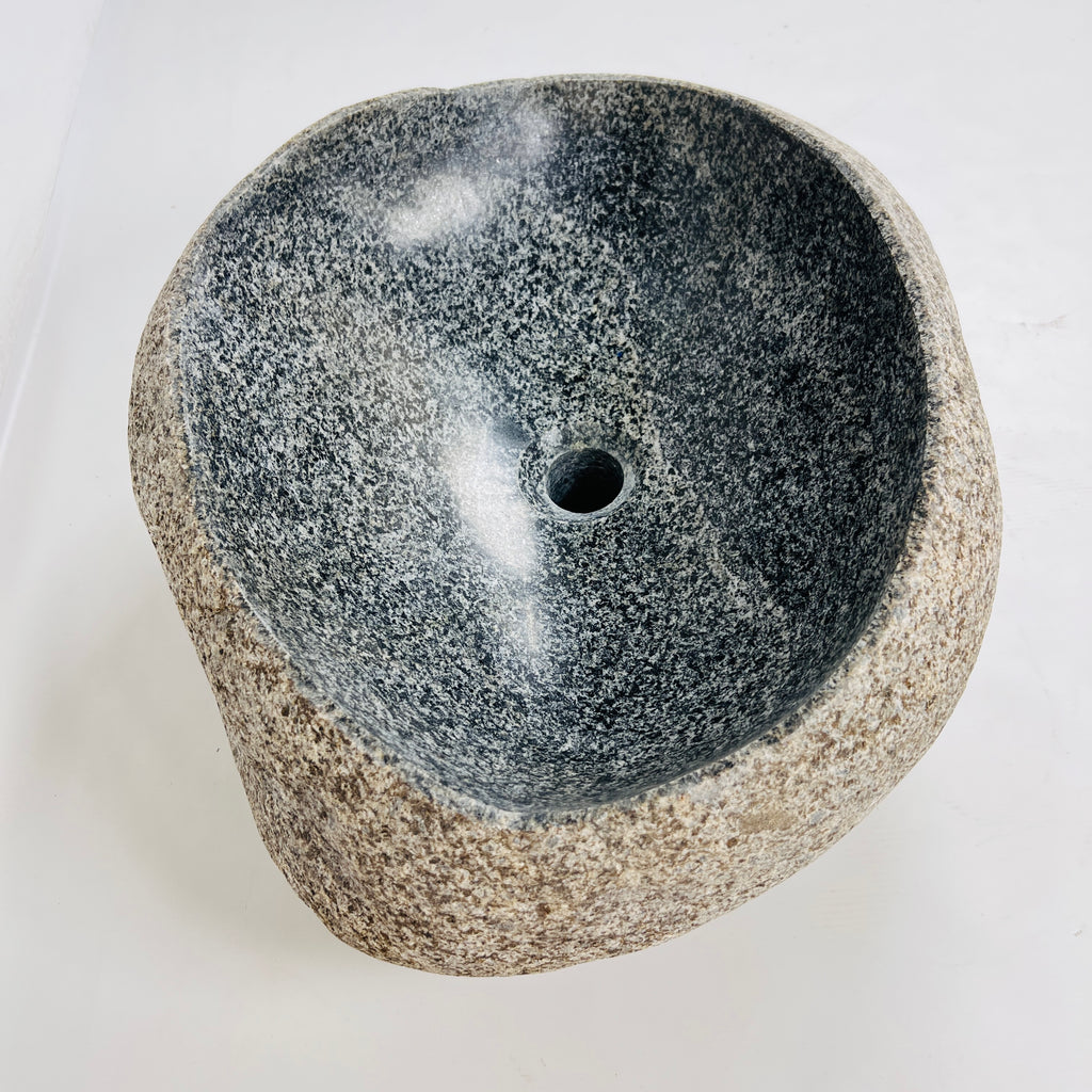 Black Speckled Sand River Stone Sink