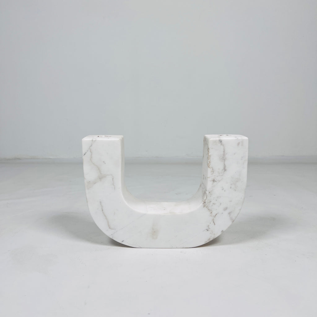 U-Shaped Marble Candle Stand