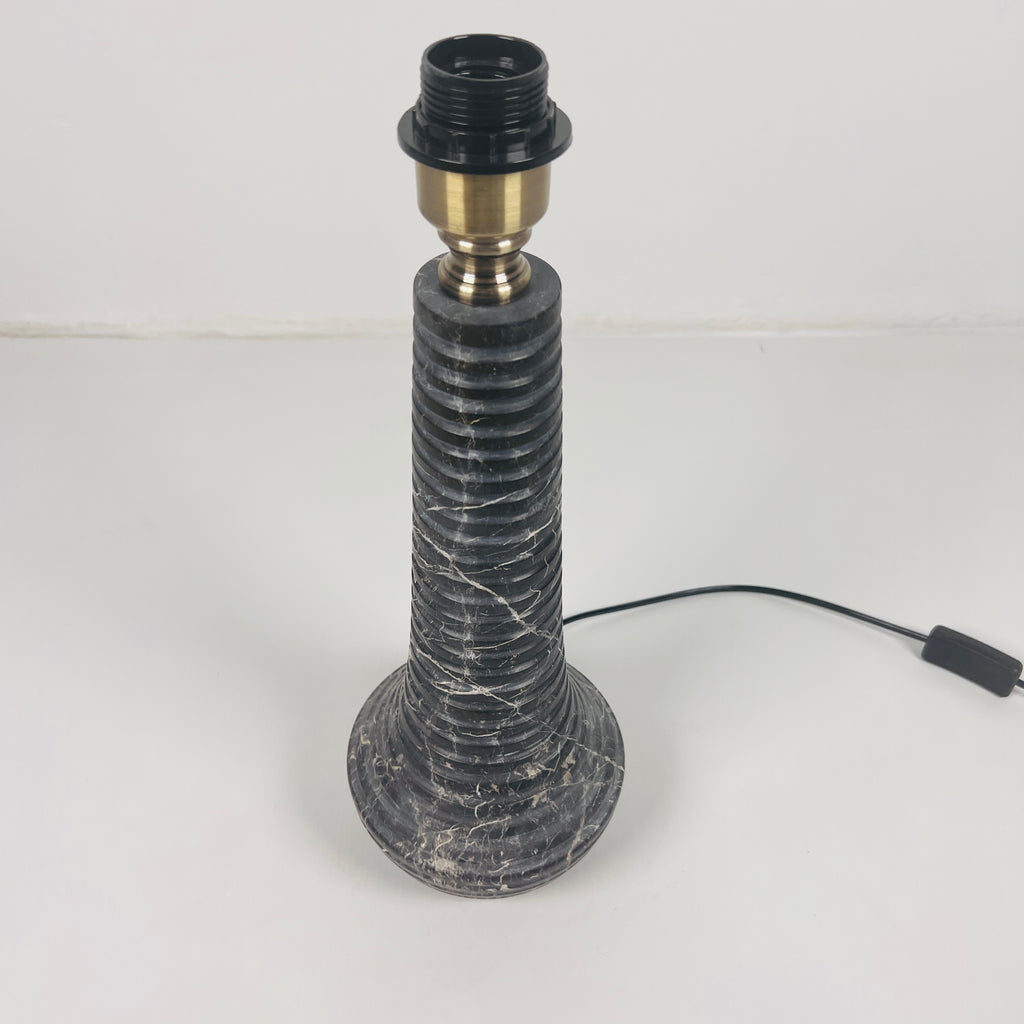 Ringed Bottle Black Table Lamp