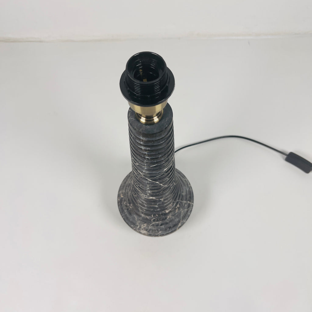 Ringed Bottle Black Table Lamp