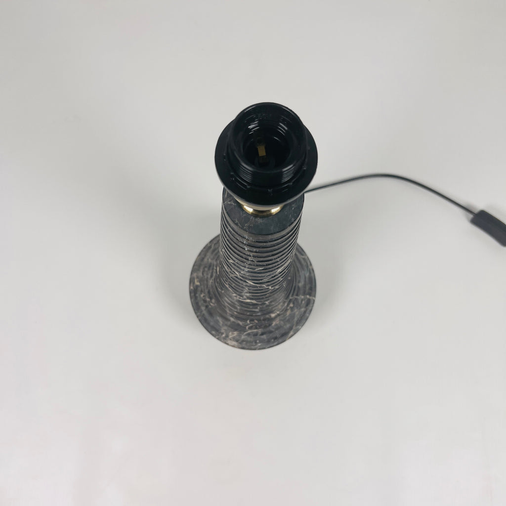 Ringed Bottle Black Table Lamp