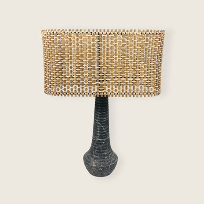 Bulged Striated Lamp - Black