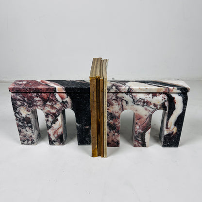 Bridge Bookends Pair - Red & White