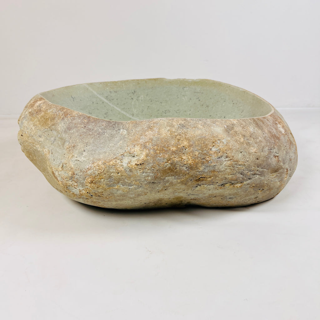 Mustard Ringed River Stone Sink