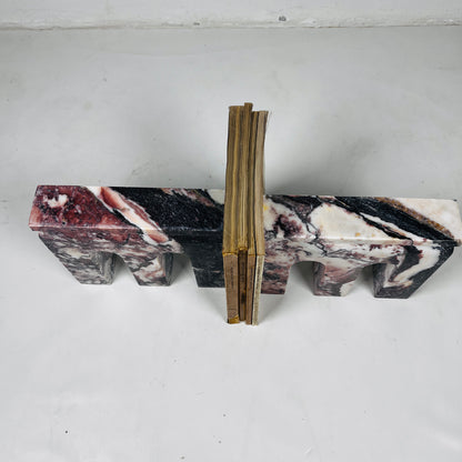 Bridge Bookends Pair - Red & White