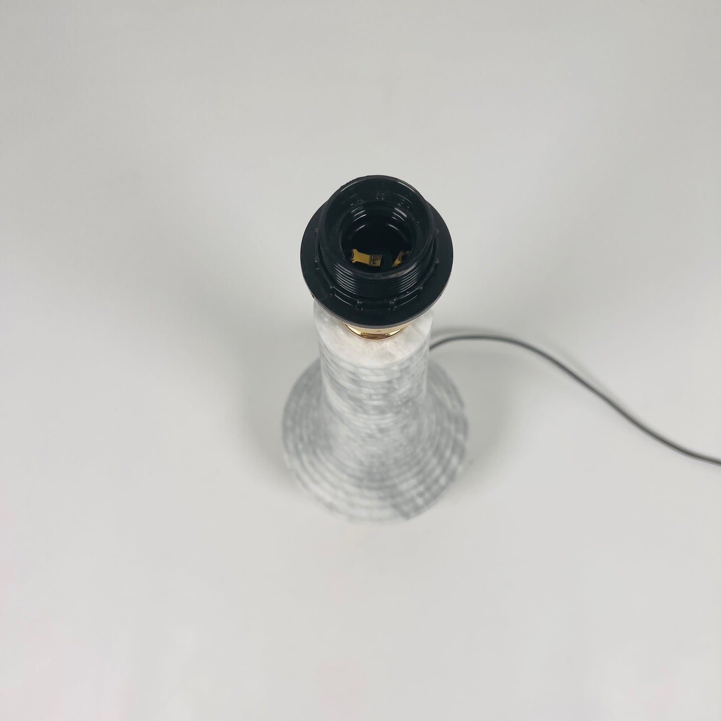 Bulged Striated Lamp - Gray