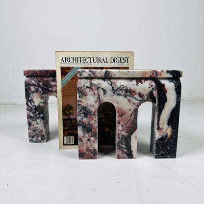 Bridge Bookends Pair - Red & White
