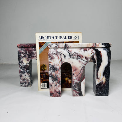Bridge Bookends Pair - Red & White
