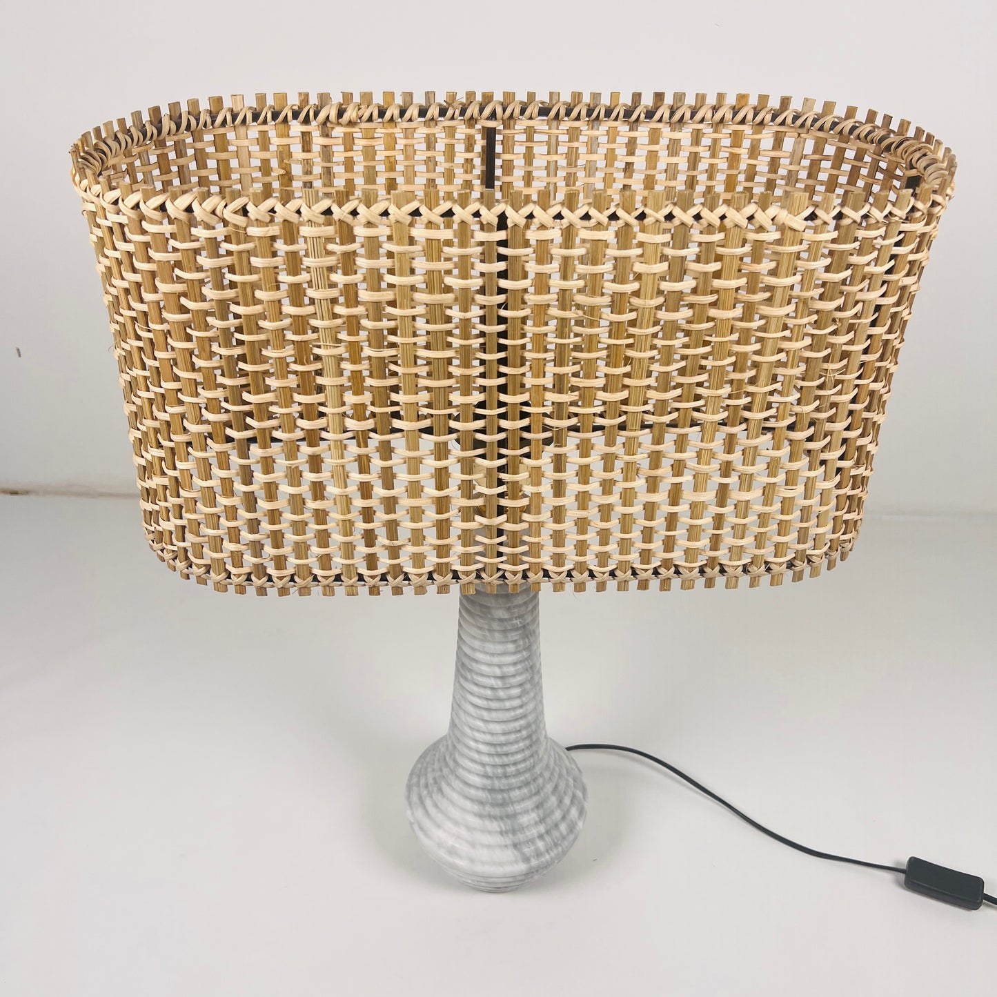 Bulged Striated Lamp - Gray
