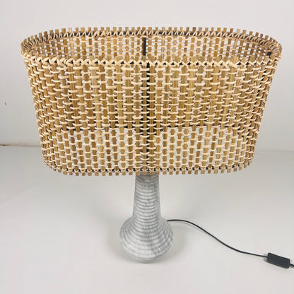 Bulged Striated Lamp - Gray