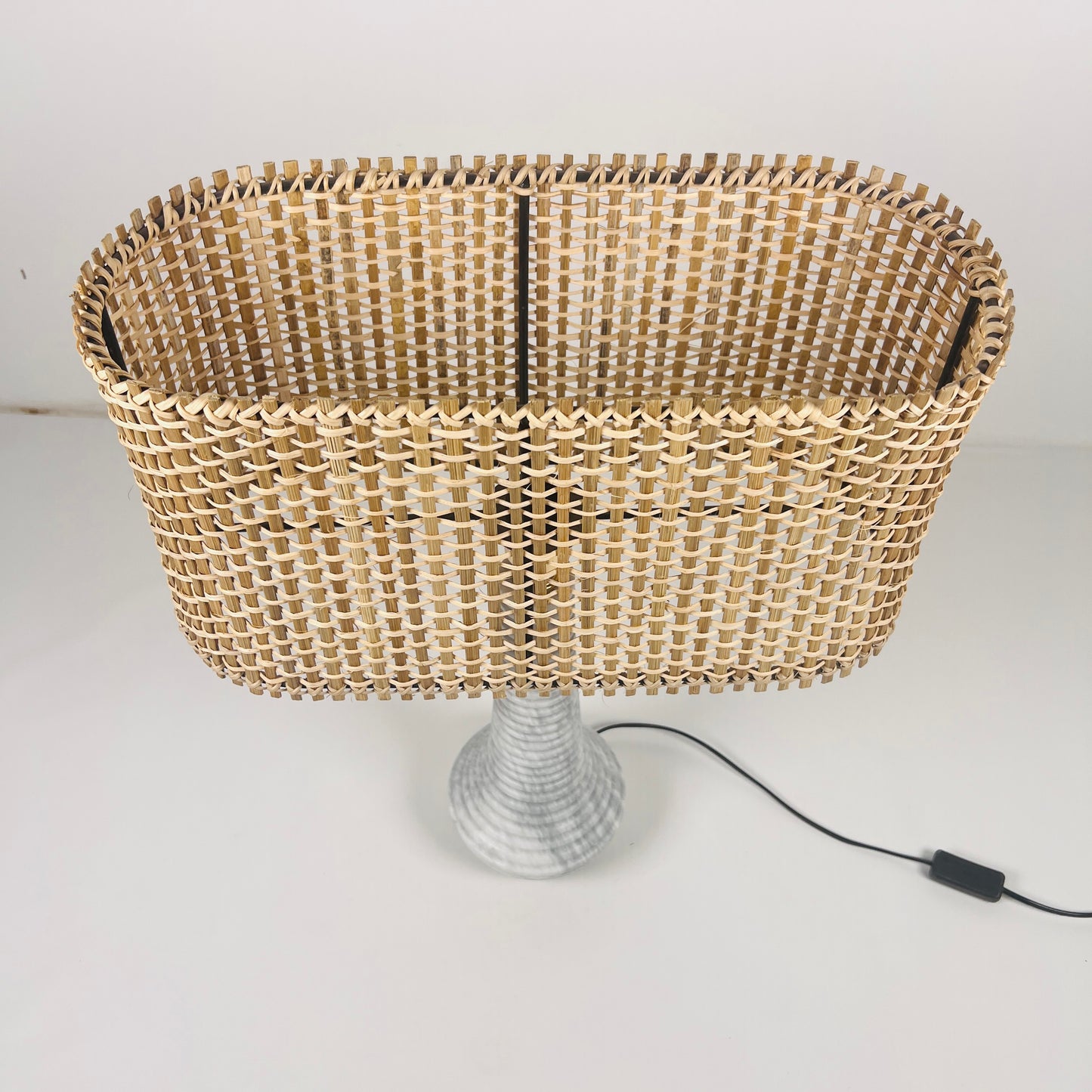 Bulged Striated Lamp - Gray