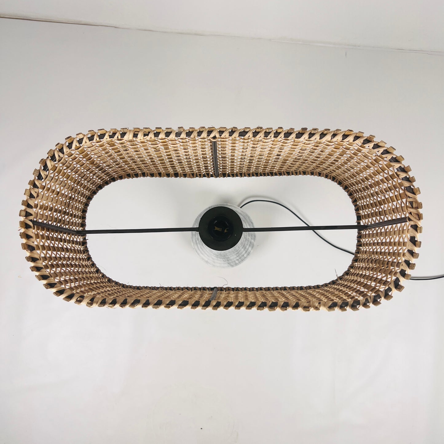Bulged Striated Lamp - Gray