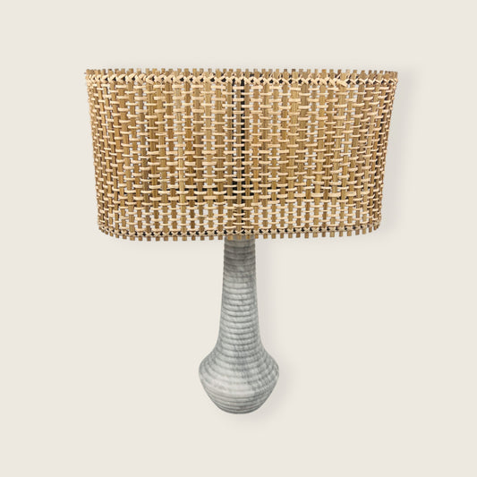 Bulged Striated Lamp - Gray