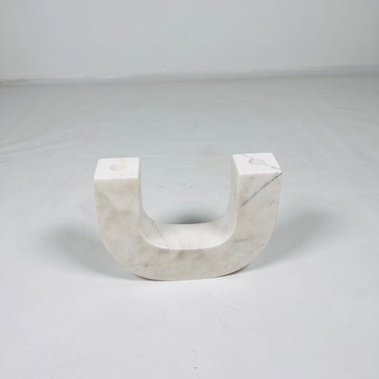 U-Shape Candle Stand - White