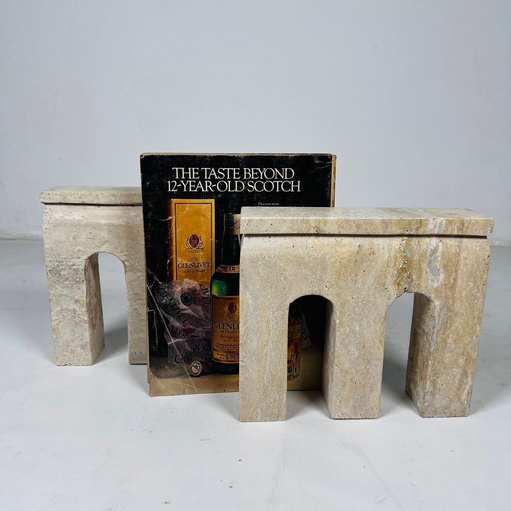 Terra Travertine Book End Pair