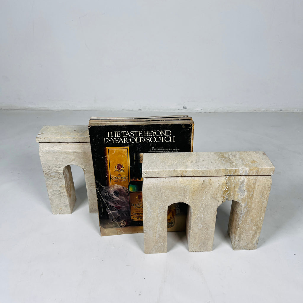 Terra Travertine Book End Pair