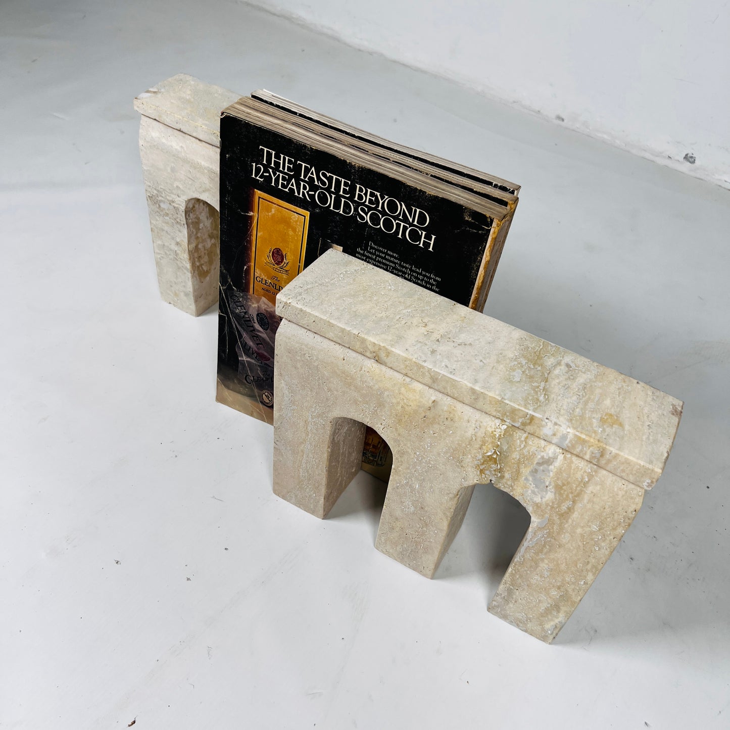 Terra Travertine Book End Pair
