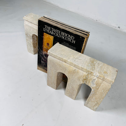 Terra Travertine Book End Pair