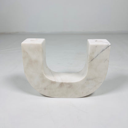 U-Shape Candle Stand - White