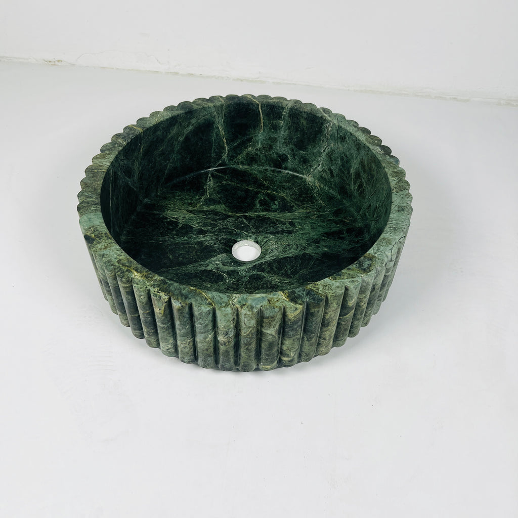 Jungle Green Marble Sink