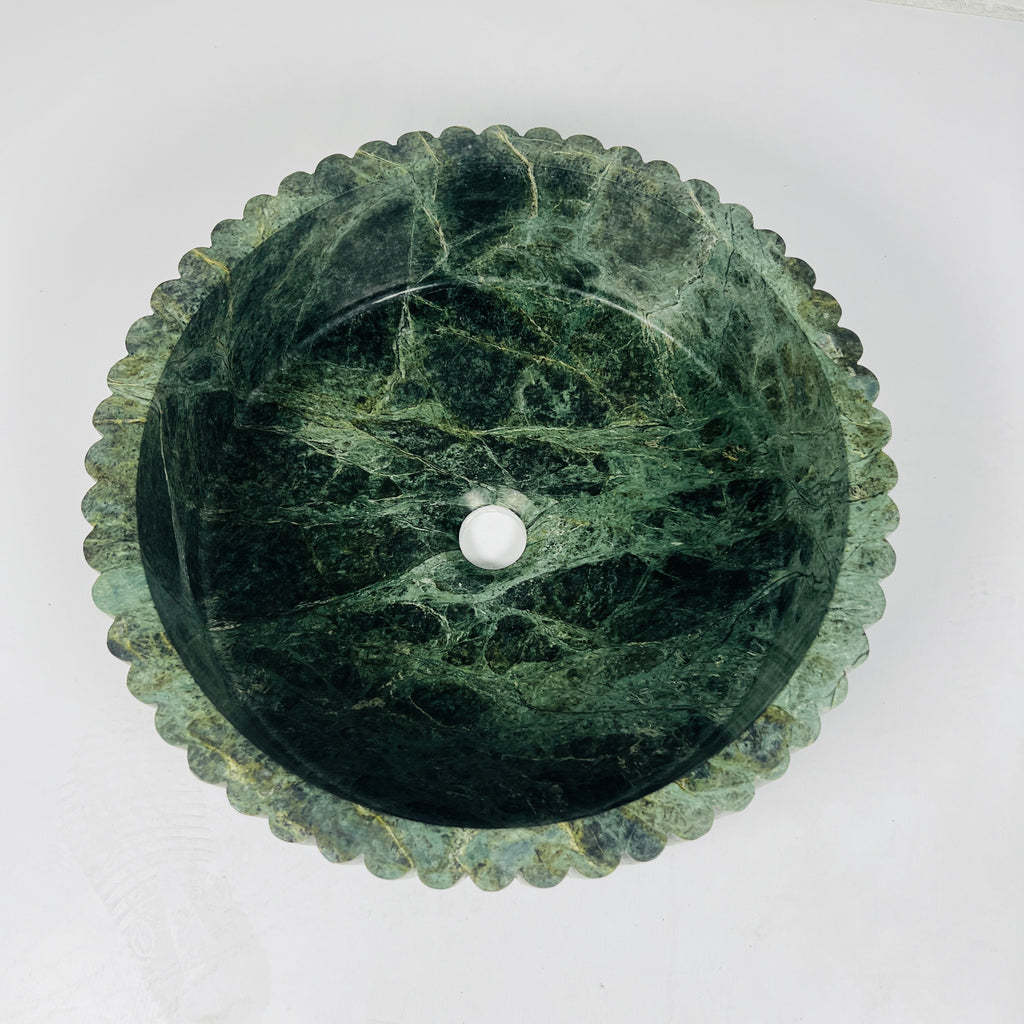 Jungle Green Marble Sink