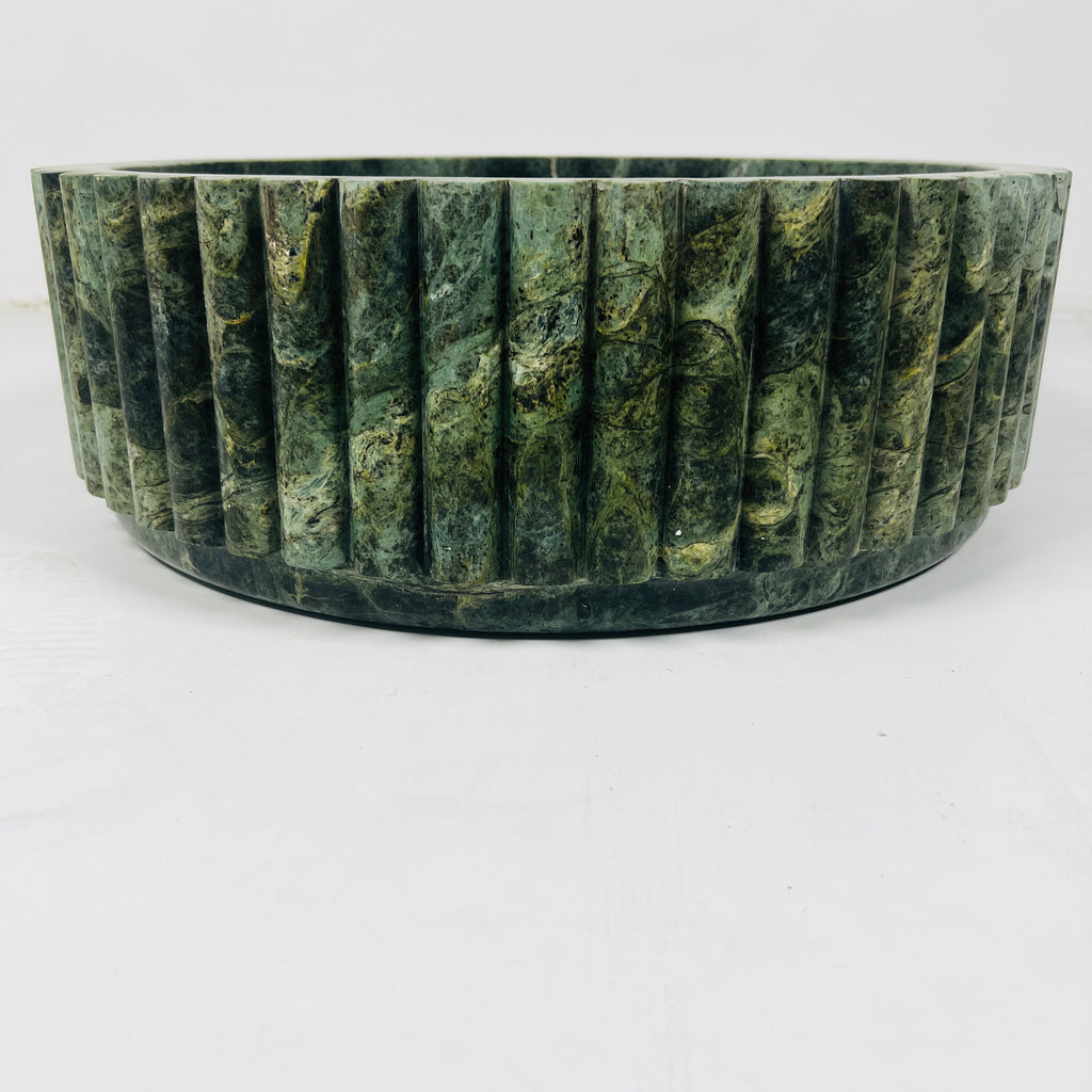 Verdant Draped Stone Basin