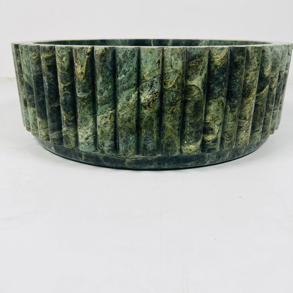 Verdant Draped Stone Basin