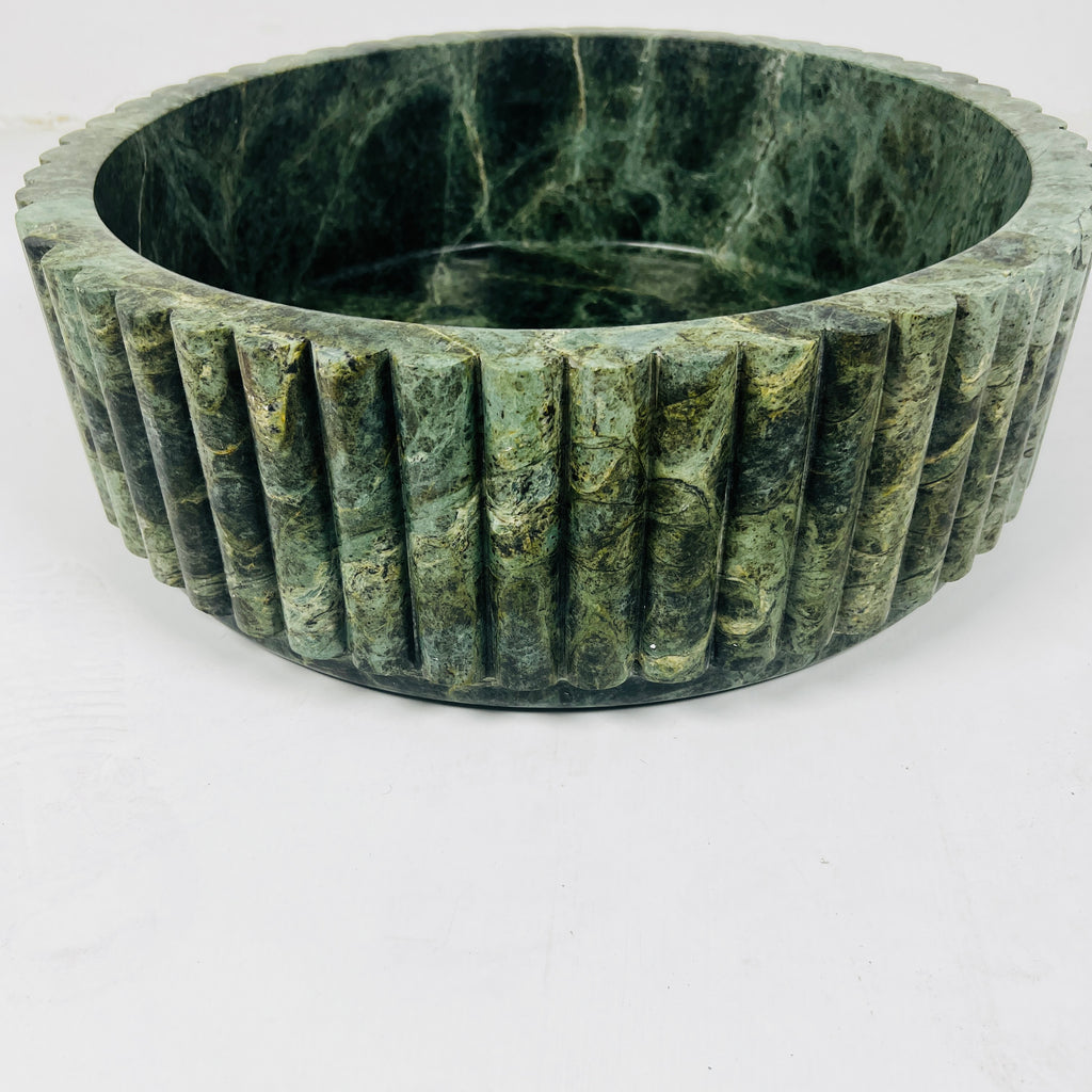 Verdant Draped Stone Basin