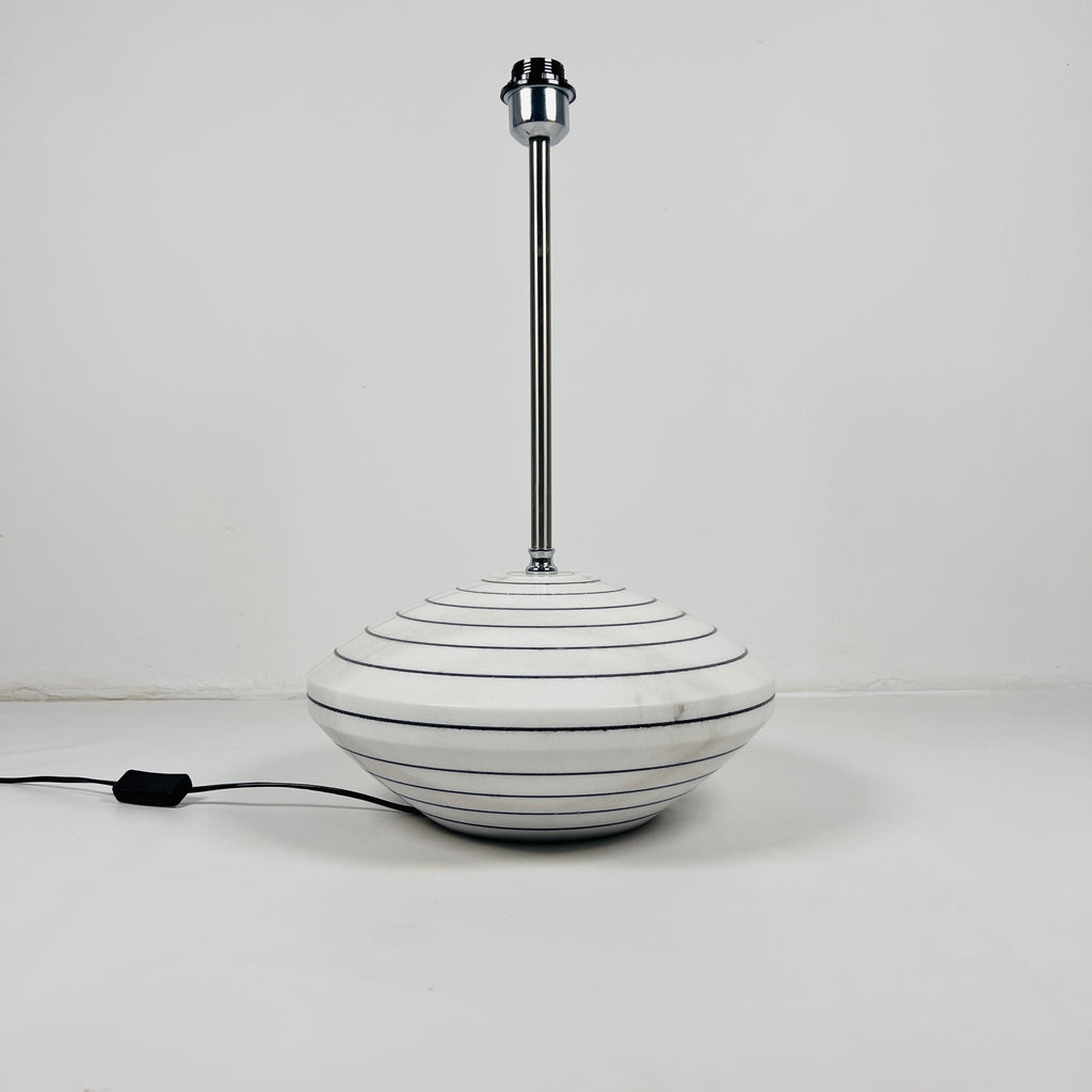 White With Black Lines Resort Table Lamp