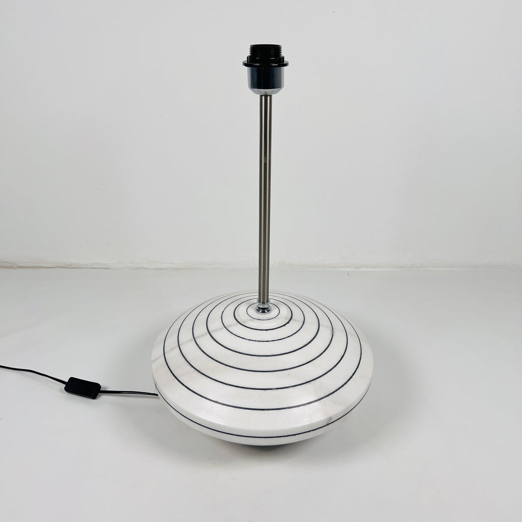 White With Black Lines Resort Table Lamp