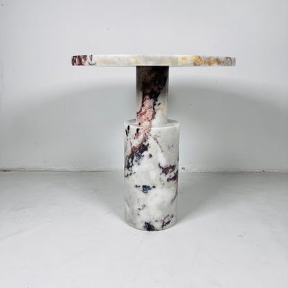 Luxe Crest Table - Red & White
