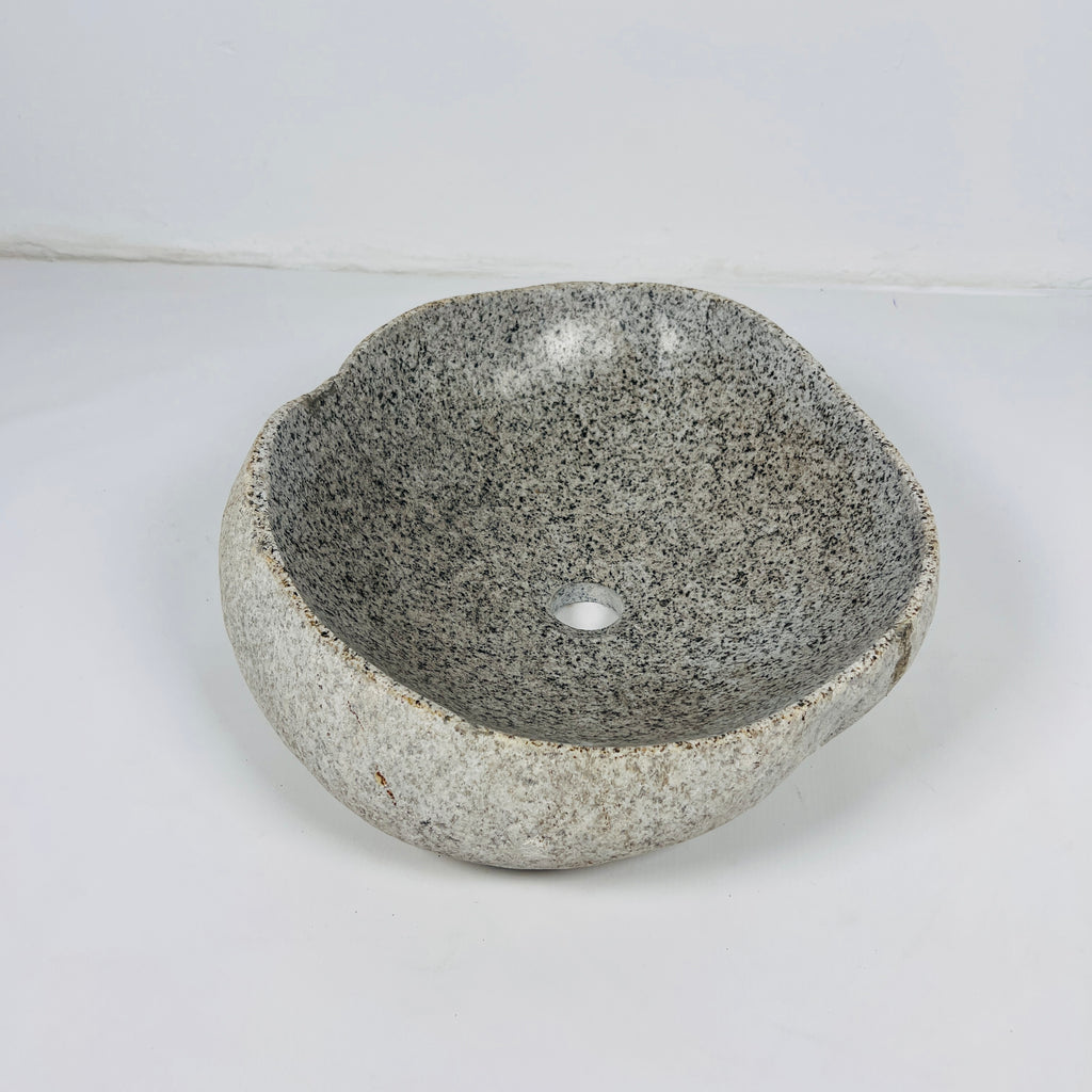 Grey With Brown Dots River Stone Sink