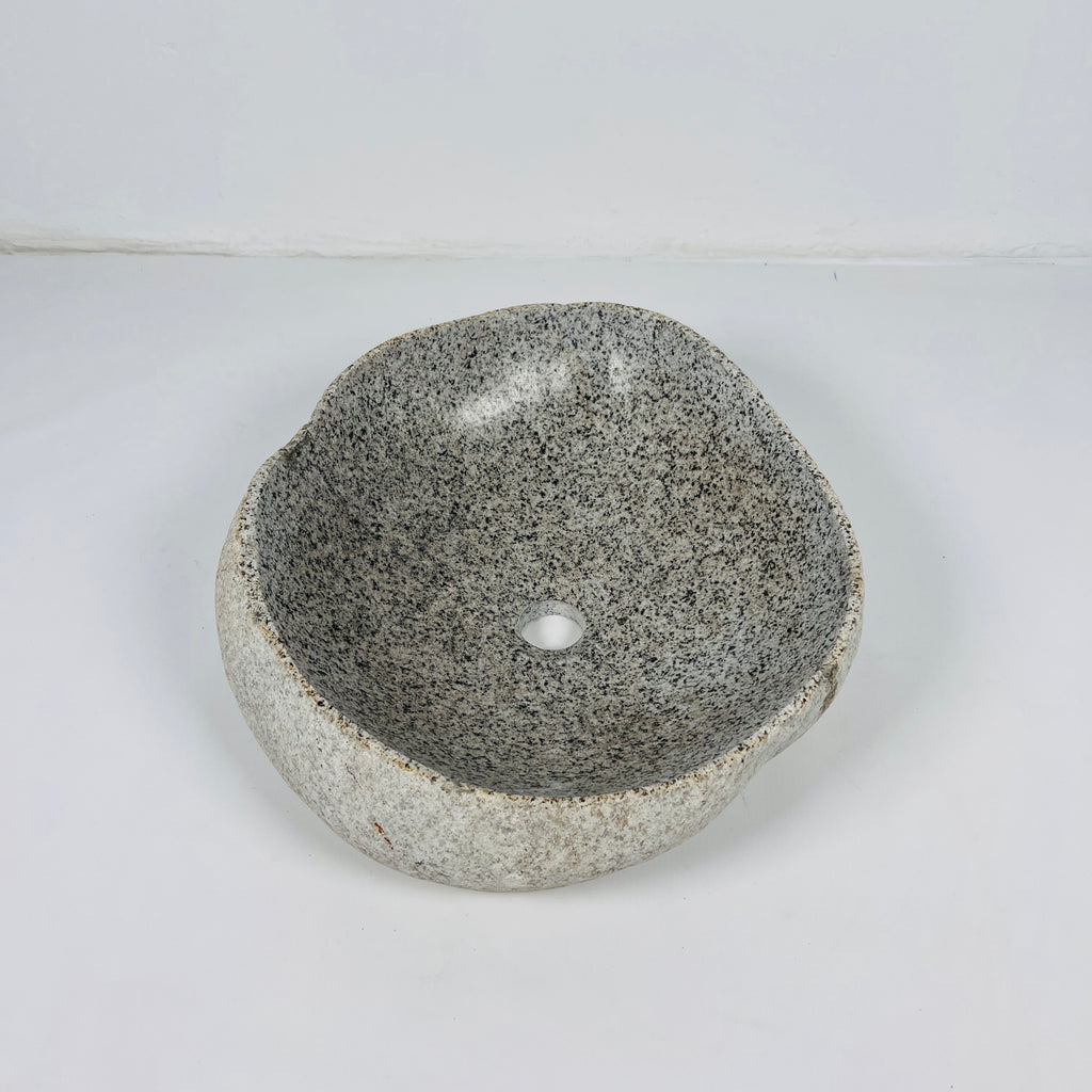 Grey With Brown Dots River Stone Sink