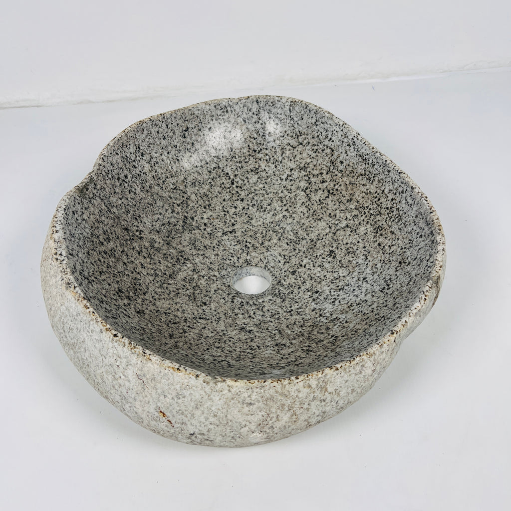 Grey With Brown Dots River Stone Sink