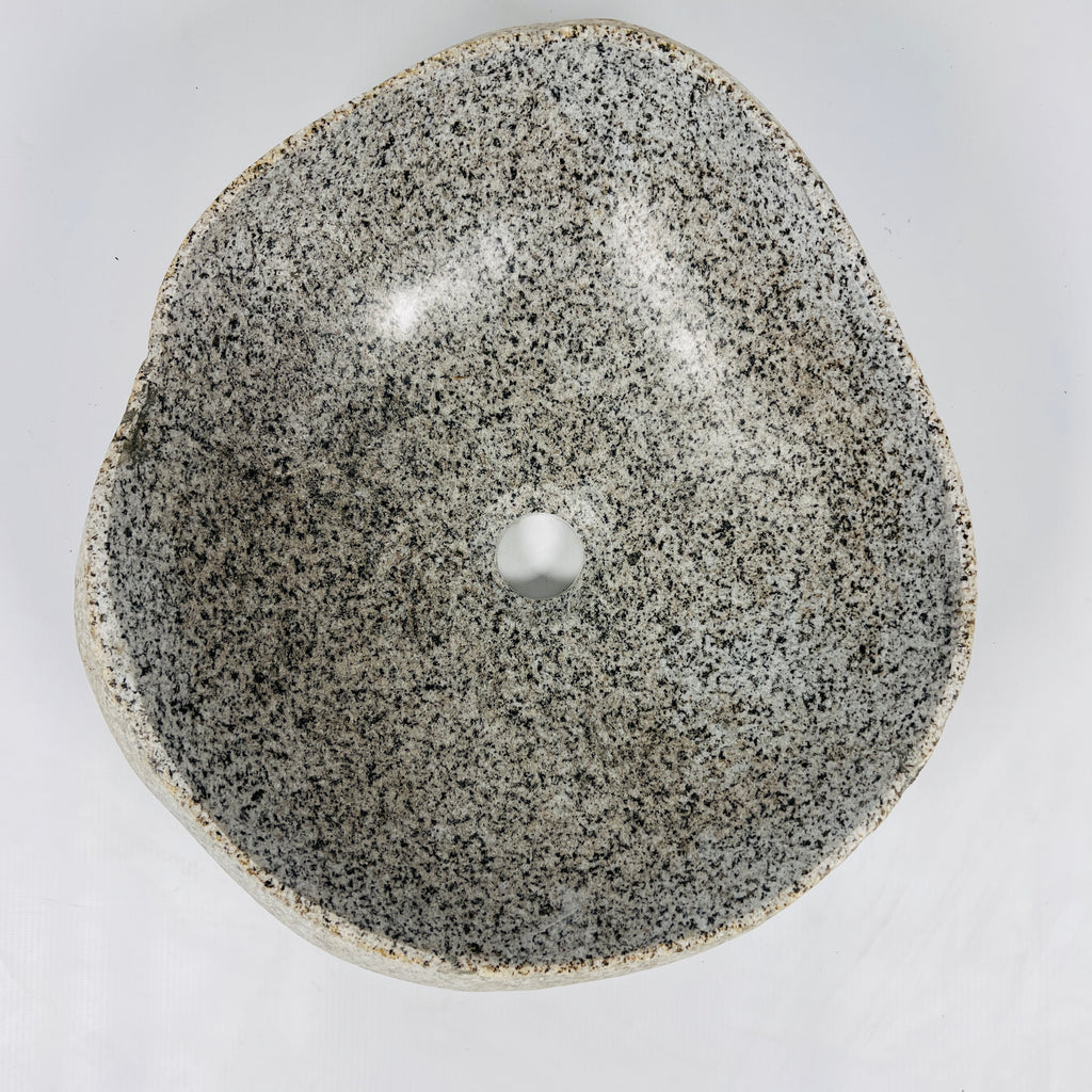 Grey With Brown Dots River Stone Sink