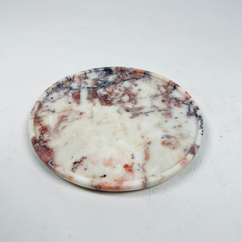 Red & White Patterned Plate