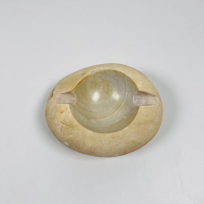 Eggshell Swirled Ash Tray - River Stone