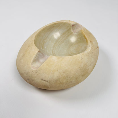Eggshell Swirled Ash Tray - River Stone