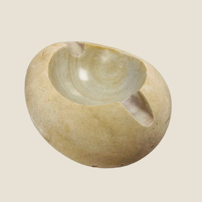 Eggshell Swirled Ash Tray - River Stone