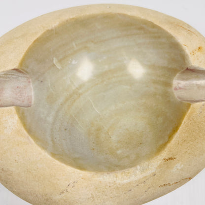 Eggshell Swirled Ash Tray - River Stone