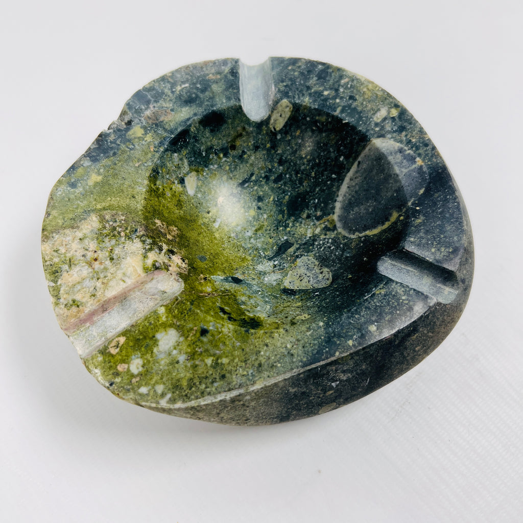 River Stone Lime Green Marked Ash Tray