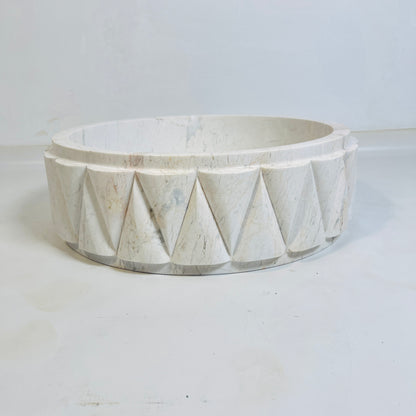 Prism Marble Basin - White
