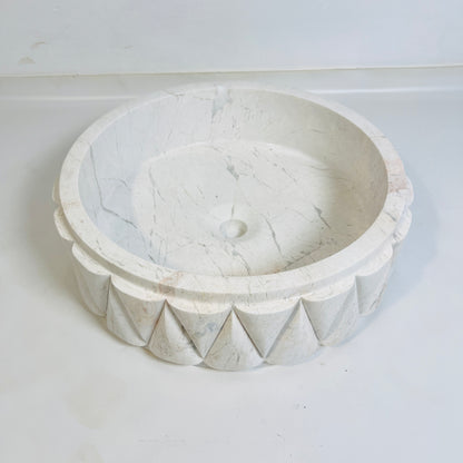 Prism Marble Basin - White