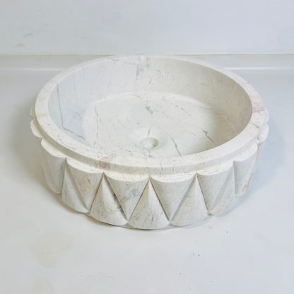 Prism Marble Basin - White